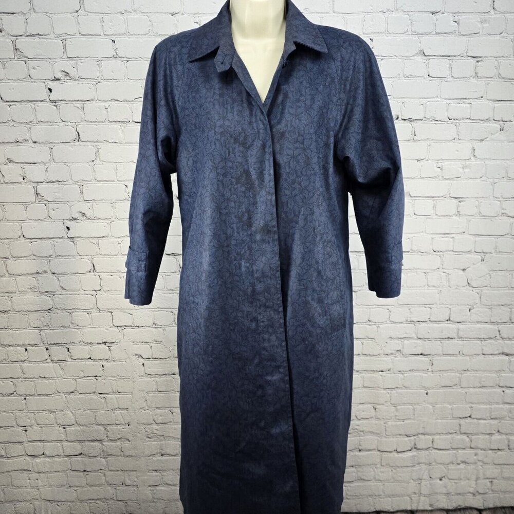 London Fog By Wamsutta Insulated Trench Coat With Removable Lining Blue Size 4